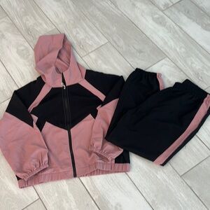 Pink and Black Hooded Tracksuit SHEIN curve trend 2x